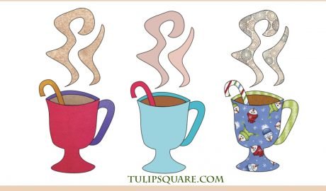 Free Appliqué Pattern - Hot Cup of Cocoa