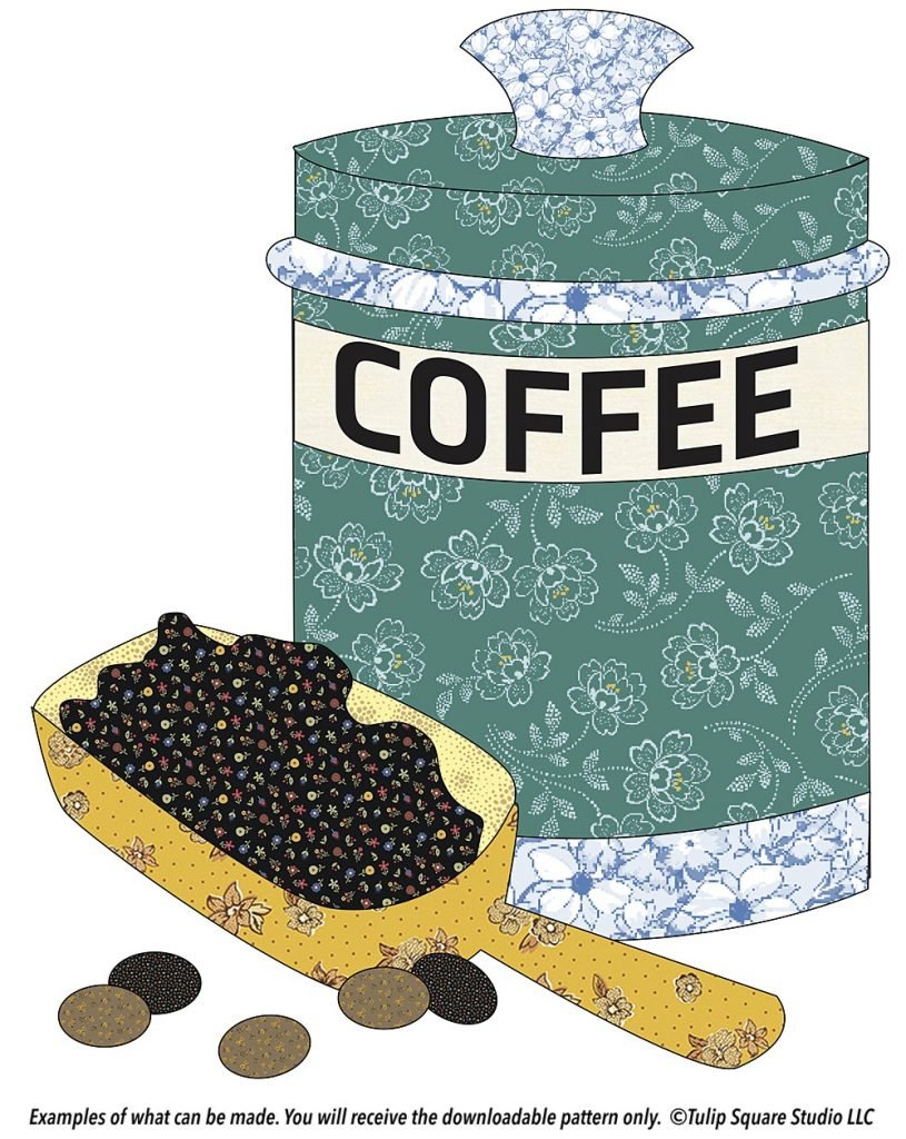Free Kitchen Appliqué Pattern - Coffee Canister