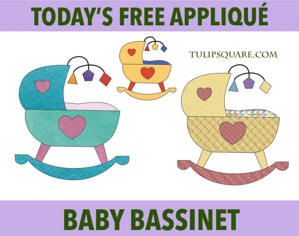 Free Baby Bassinet Appliqué Pattern
