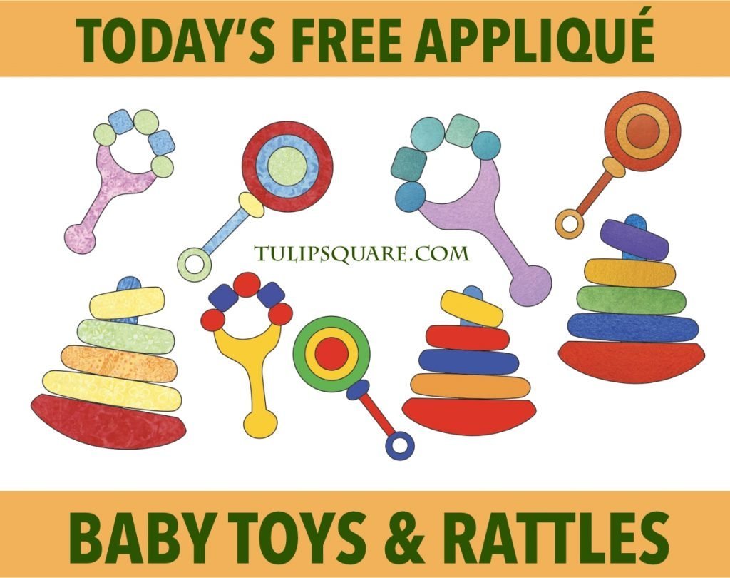 Free Baby Appliqué Pattern - Toys and Rattles