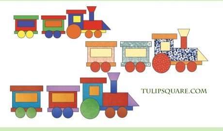 Free Kids Appliqué Pattern - Toy Train Set