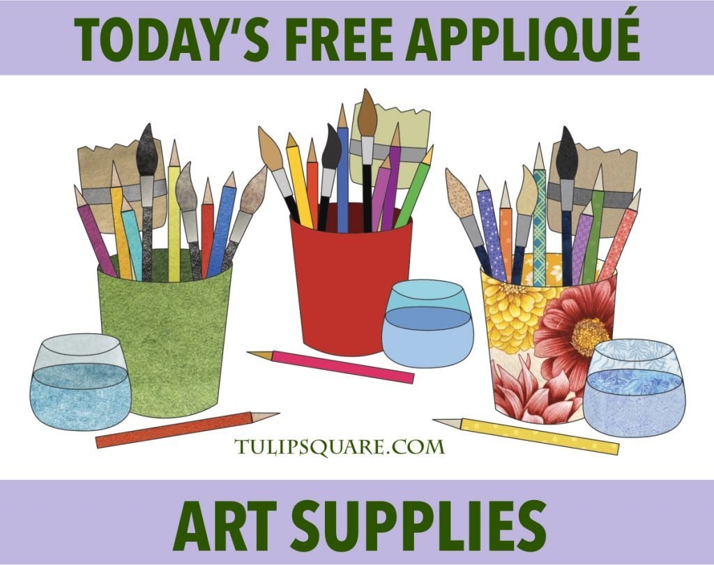 Free Artist Appliqué Pattern - Art Supplies