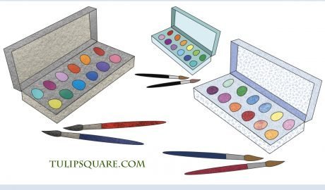 Free Artist Appliqué Pattern - Art Paint Set & Brushes