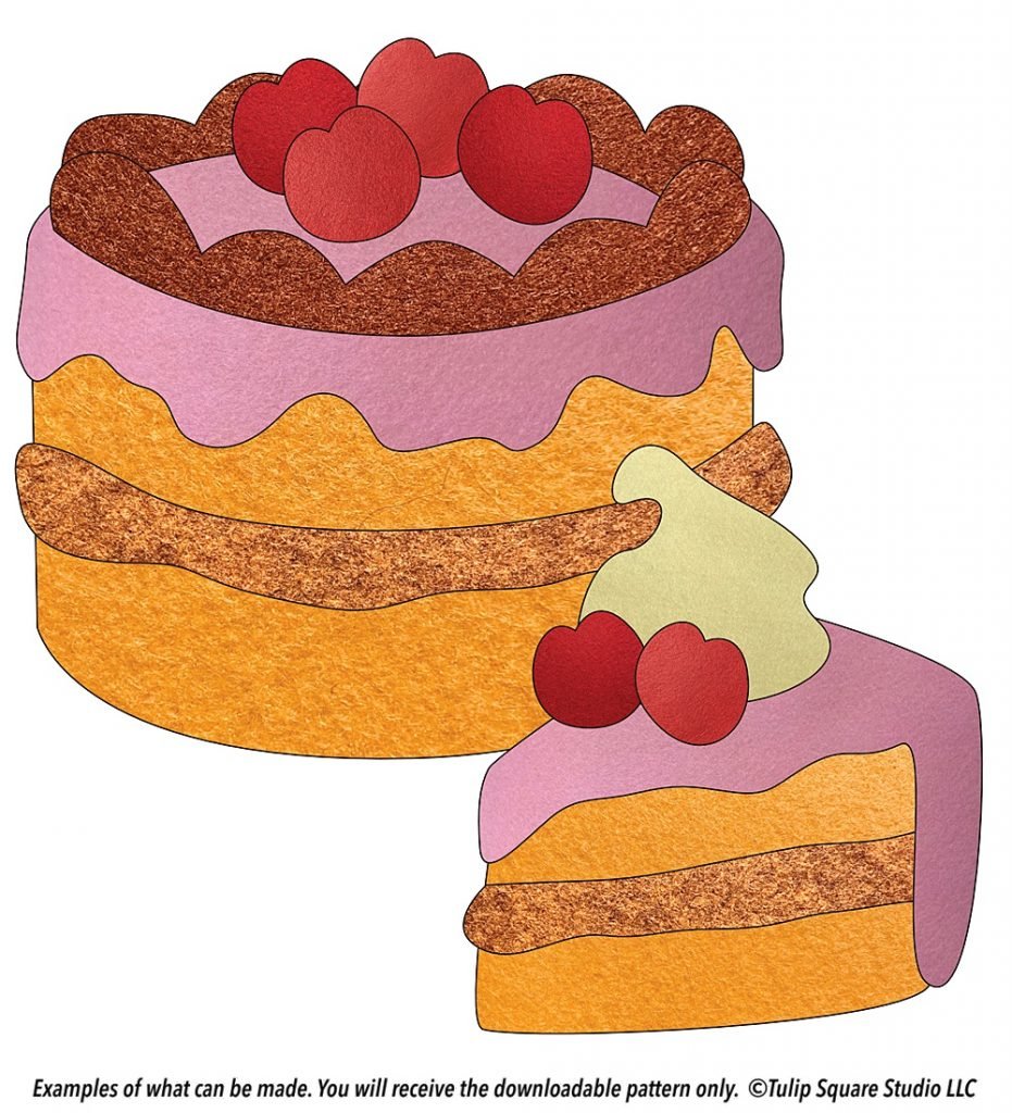 Free Dessert Appliqué Pattern - Layered Cake