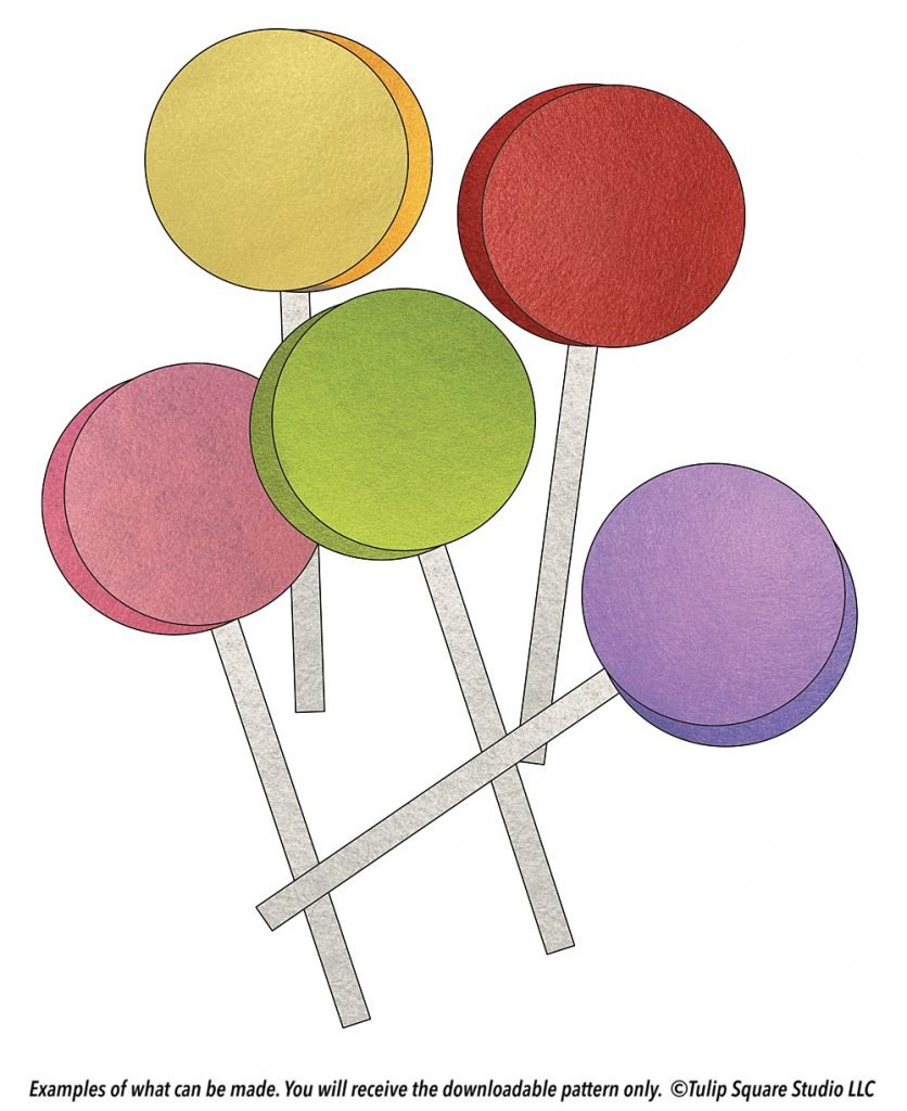 Free Appliqué Pattern - Lollipop Candy