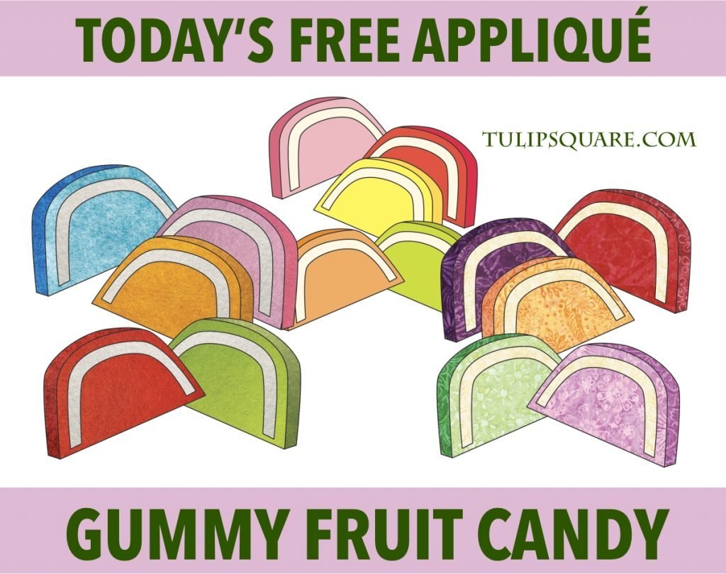 Free Sweet Appliqué Pattern - Gummy Fruit Candy