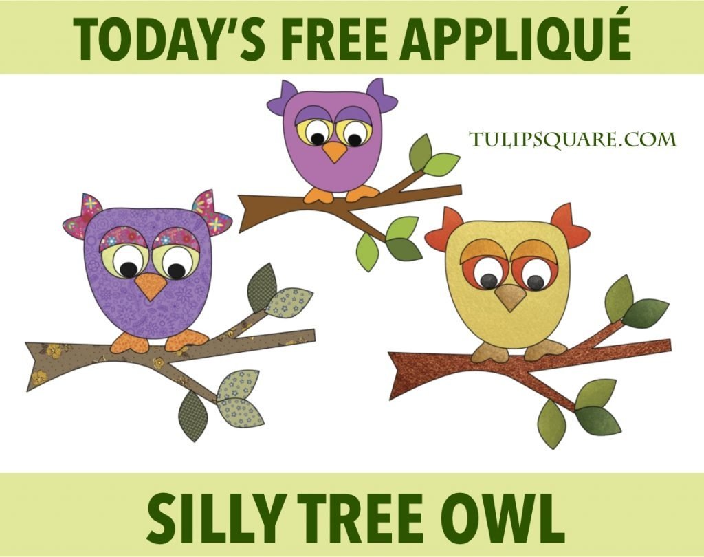 Free Appliqué Pattern - Silly Tree Owl