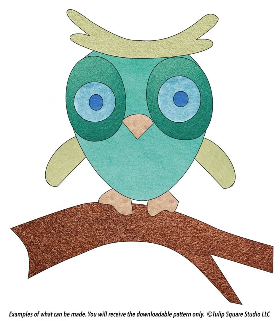 Free Appliqué Pattern - Whimsical Owl