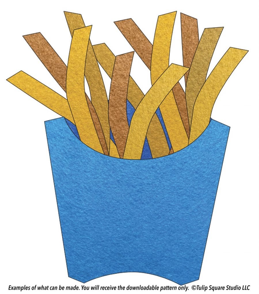 Free Fast Food Appliqué Pattern - French Fries
