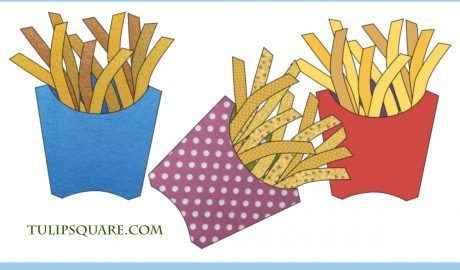 Free Fast Food Appliqué Pattern - French Fries