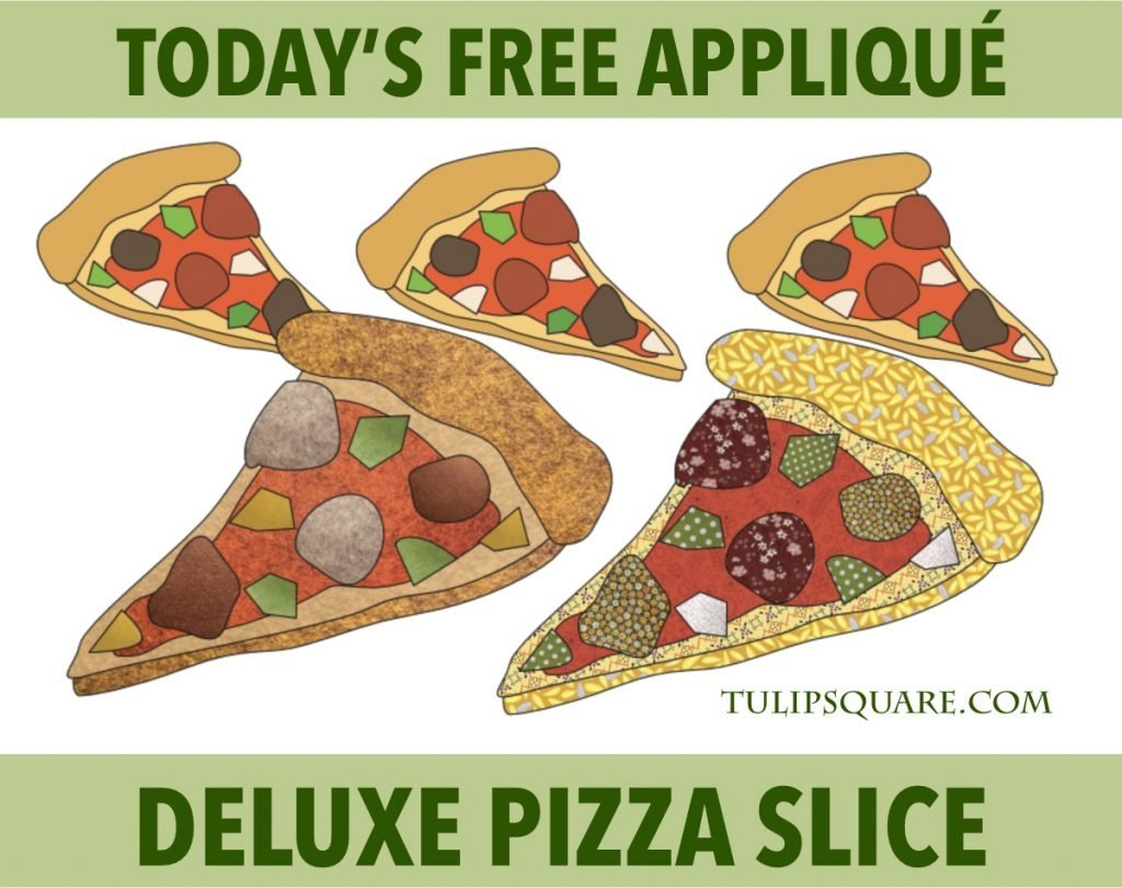 Free Fast Food Appliqué Pattern - Pizza