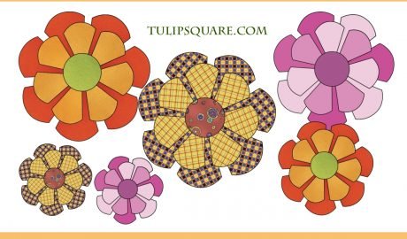 Free Appliqué Pattern - Flower Shapes