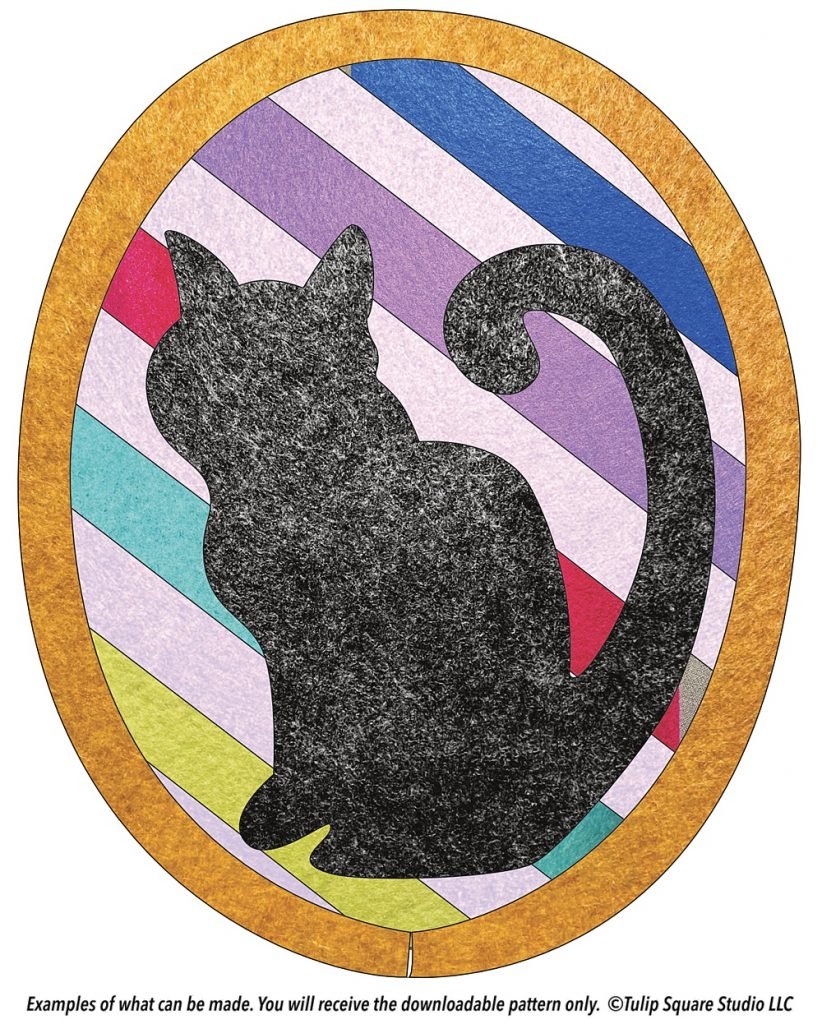 Free Cat Appliqué Pattern - Oval Silhouette