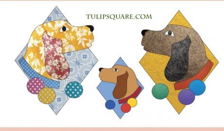 Free Dog Appliqué Pattern - Dog with Ball Toys