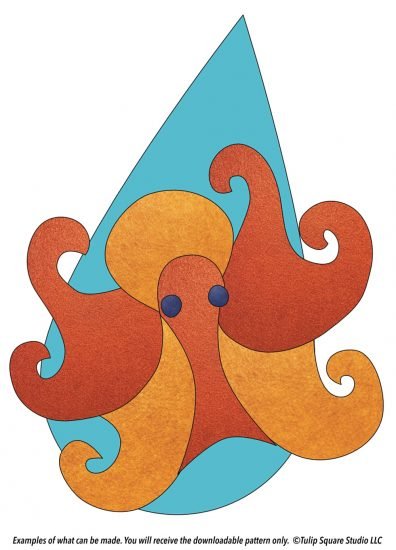Free Sea Creatures Appliqué Pattern - Octopus - TulipSquare.com