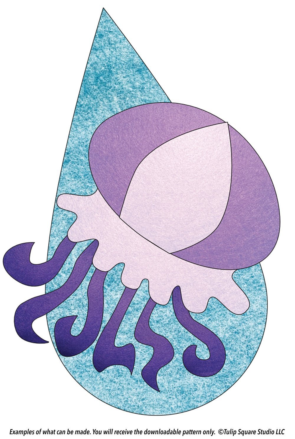 Free Sea Creatures Appliqué Pattern - Jellyfish - TulipSquare.com