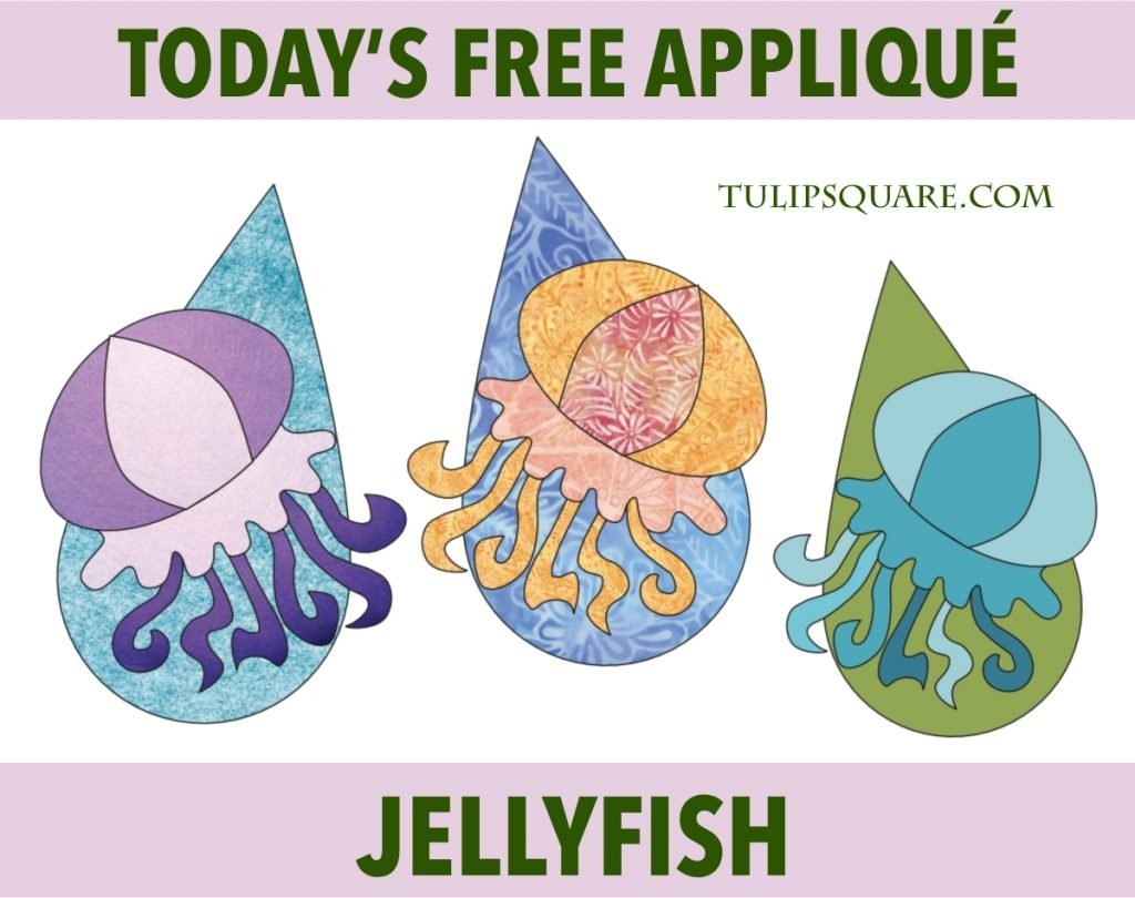 Free Sea Creatures Appliqué Pattern - Jellyfish