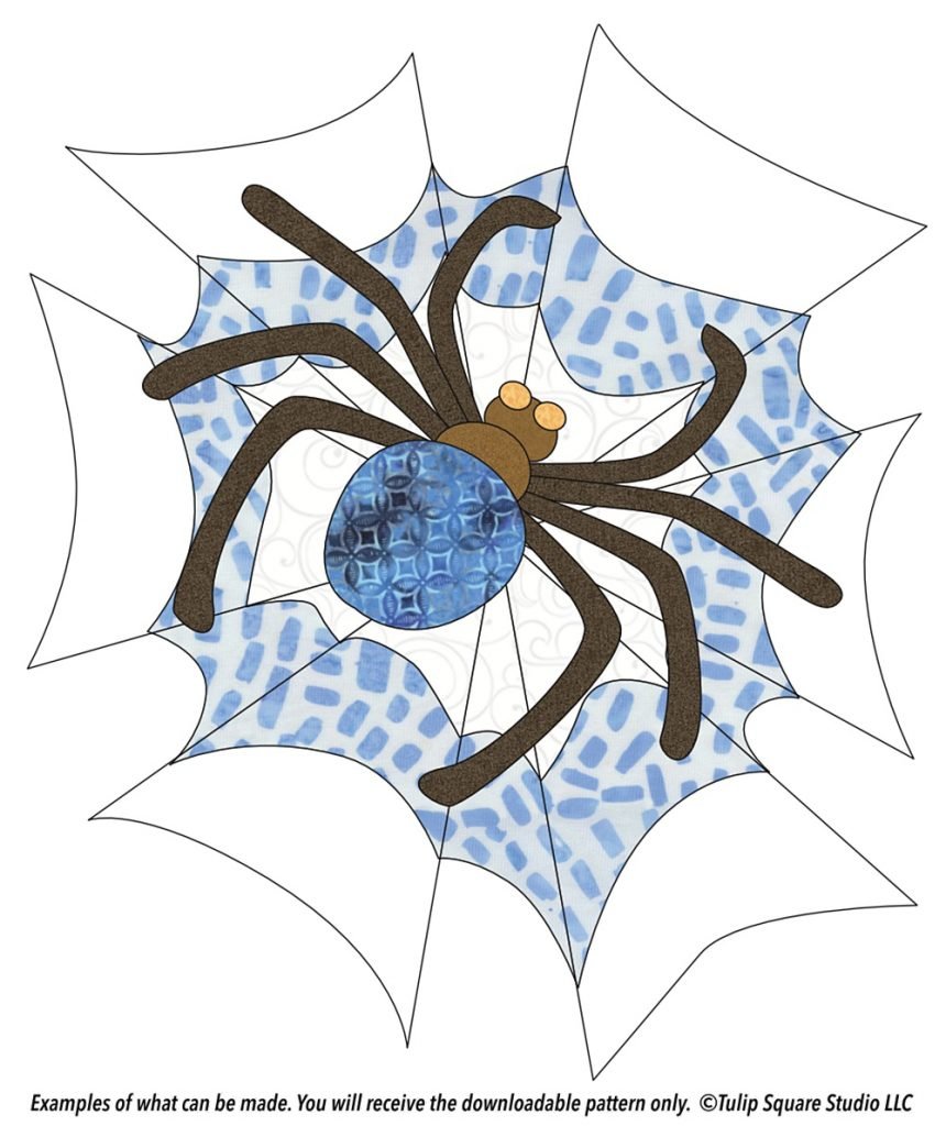 Free Insect Appliqué Pattern - Spider on a Web