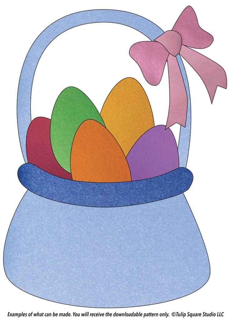 Free Easter Appliqué Pattern - Easter Basket