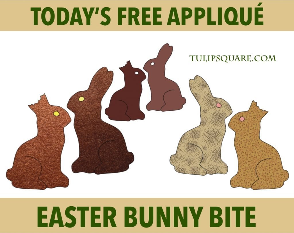 Free Easter Appliqué Pattern - Easter Bunny Bite