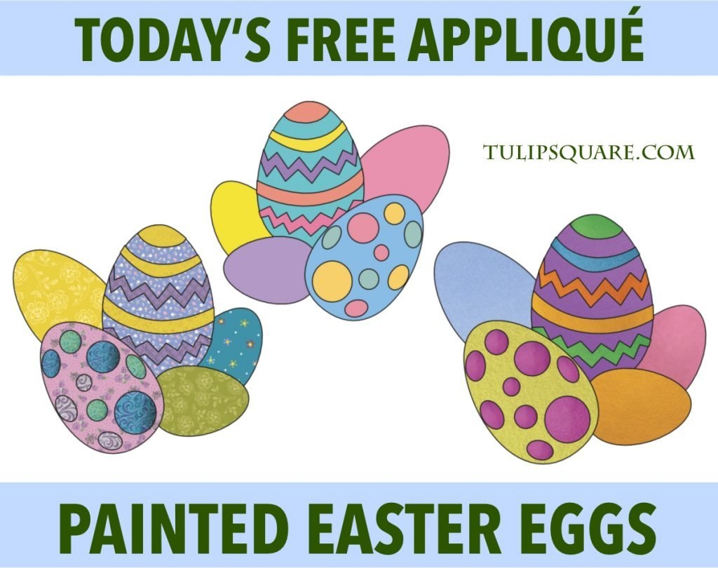Free Appliqué Pattern - Decorated Easter Eggs