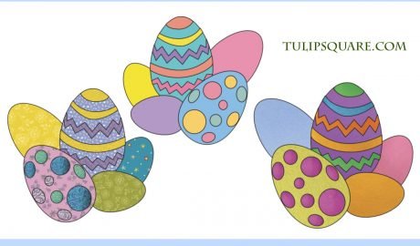 Free Appliqué Pattern - Decorated Easter Eggs