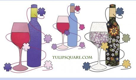 Free Appliqué Pattern - Wine Bottle Swirl