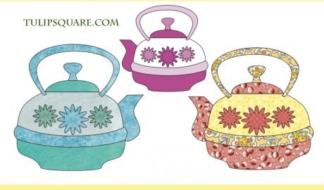 Free Appliqué Pattern - Vintage Teapot