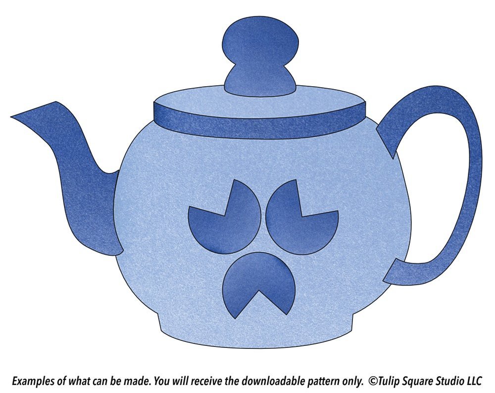 Free Appliqué Pattern - Decorative Teapot