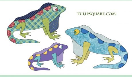Free Appliqué Pattern - Cute Spotted Lizard
