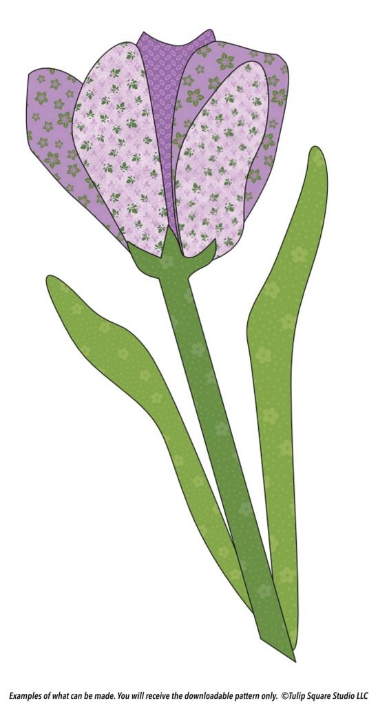 Free Appliqué Pattern - Tall Tulip Flower