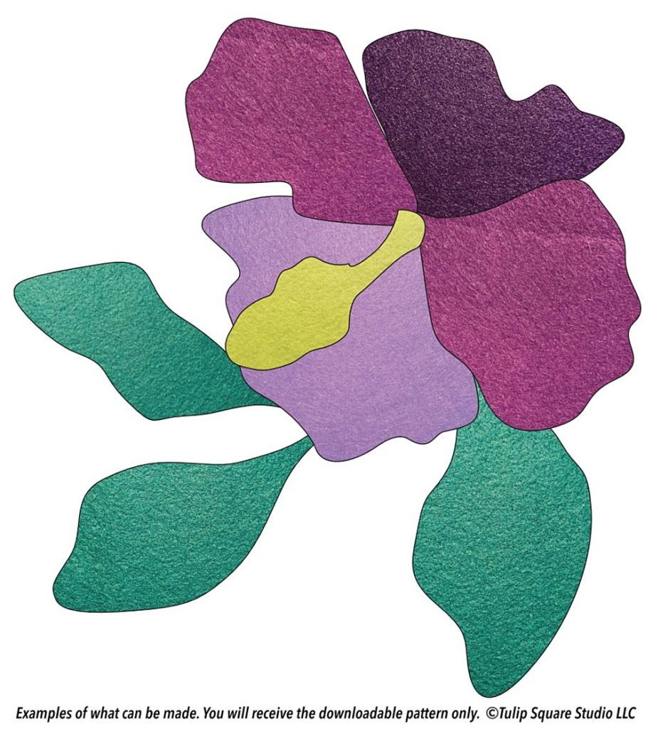 Free Appliqué Pattern - Lovely Frilly Flower