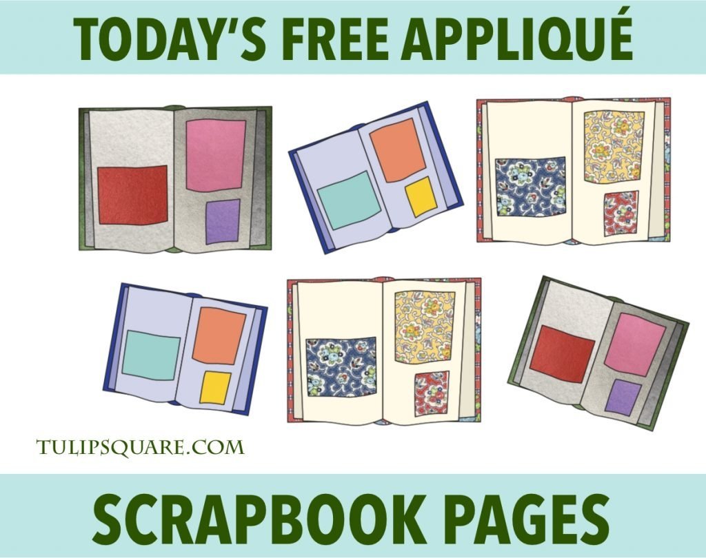 Free Appliqué Pattern - Scrapbook Pages