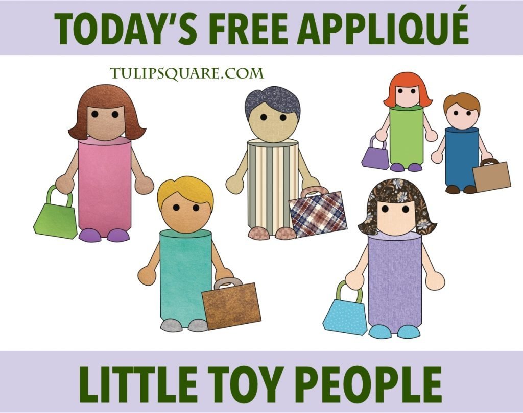 Free Appliqué Pattern - Little Toy People