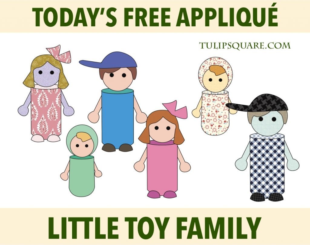Free Appliqué Pattern - Little Toy Family