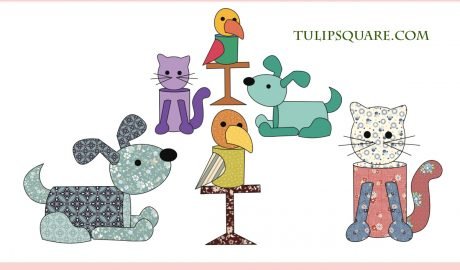 Free Appliqué Pattern - Little Toy Animals
