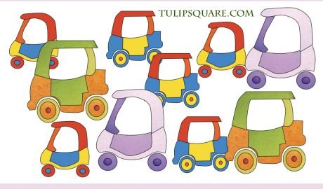 Free Appliqué Pattern - Little Toy Vehicles