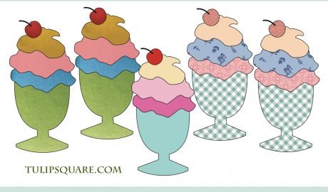 Free Appliqué Pattern - Ice Cream Parfait
