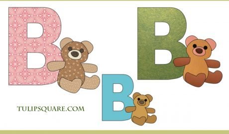 Free Alphabet Appliqué Pattern - B is for Bear