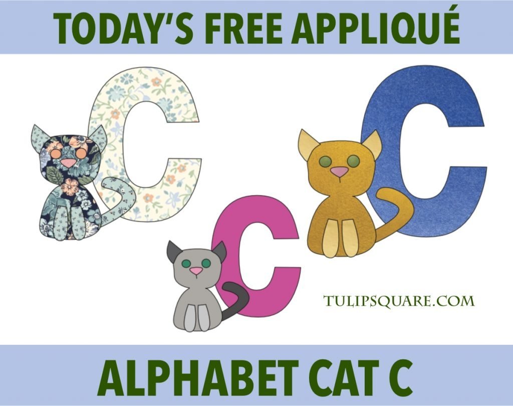 Free Alphabet Appliqué Pattern - C is for Cat