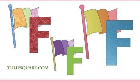 Free Alphabet Appliqué Pattern - F is for Flag