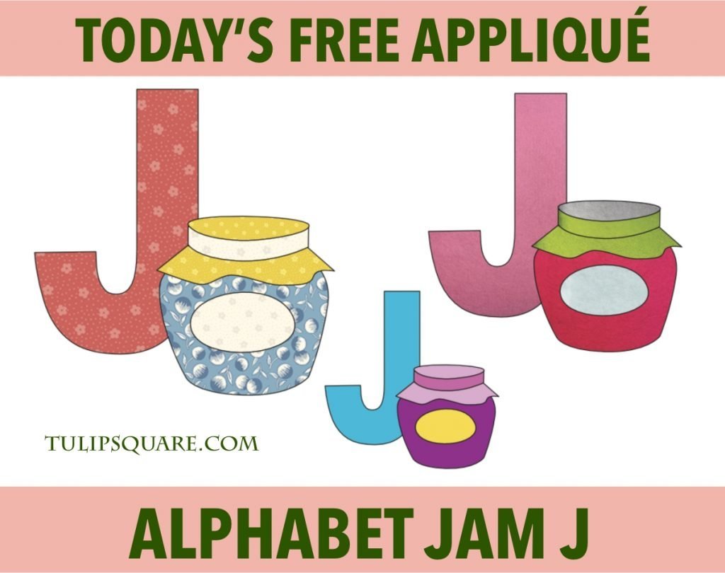 Free Alphabet Appliqué Pattern - J is for Jam Jelly