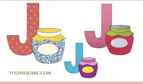 Free Alphabet Appliqué Pattern - J is for Jam Jelly