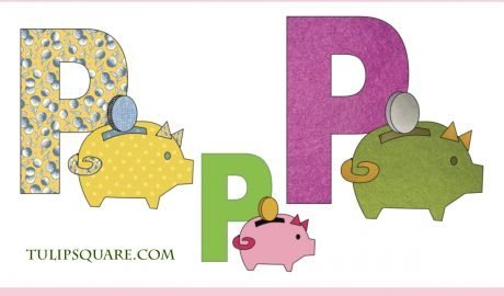 Free Alphabet Appliqué Pattern - P is for Piggy Bank