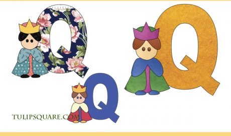 Free Alphabet Appliqué Pattern - Q is for Queen