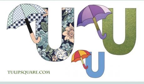 Free Alphabet Appliqué Pattern - U is for Umbrella
