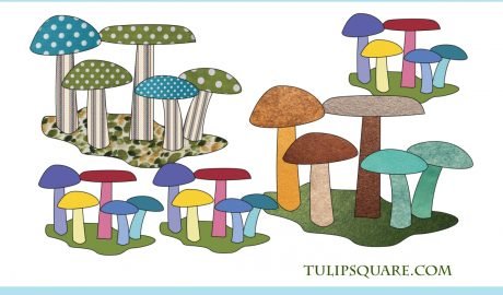 Free Appliqué Pattern - Mushroom Toadstools