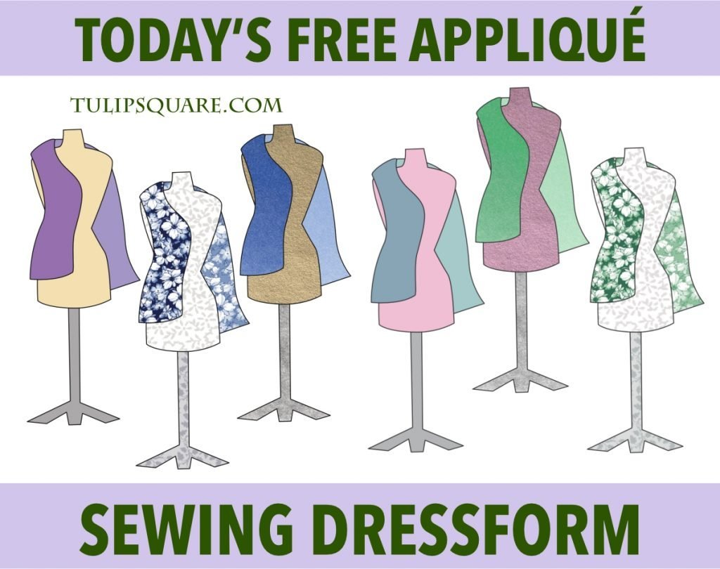 Free Sewing Room Appliqué Pattern - Dress Form