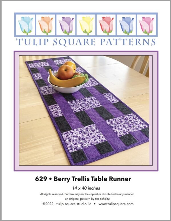 629 Berry Trellis Quilted Table Runner Pattern