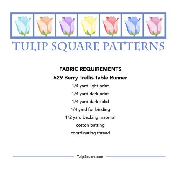 629 Berry Trellis Quilted Table Runner Pattern